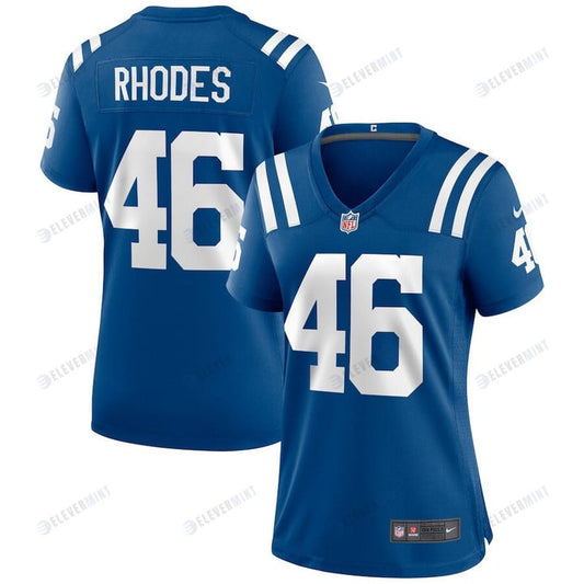 Luke Rhodes 46 Indianapolis Colts Women Game Jersey - Royal