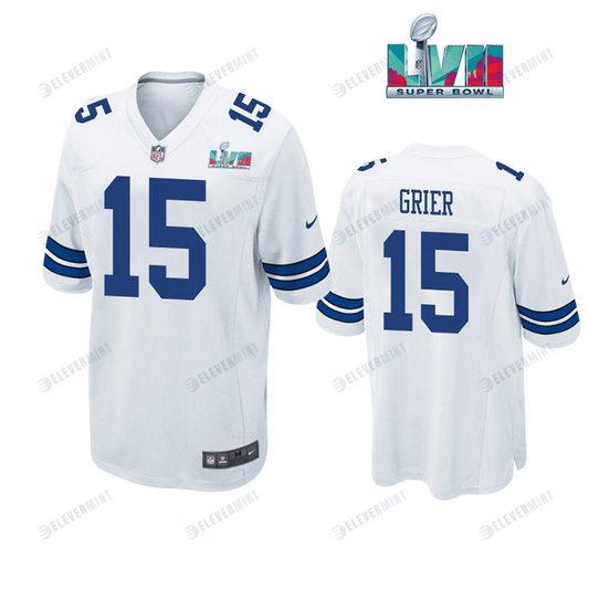 Will Grier 15 Dallas Cowboys Super Bowl LVII Super Bowl LVII White Men Game Jersey