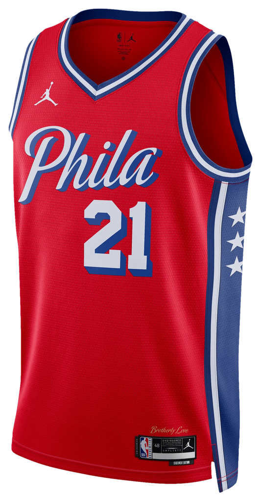 Men's  Nike 76ers Statement Jersey - Red