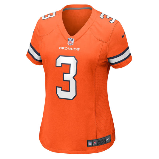 Women's Russell Wilson Nike Broncos Game Jersey - Orange