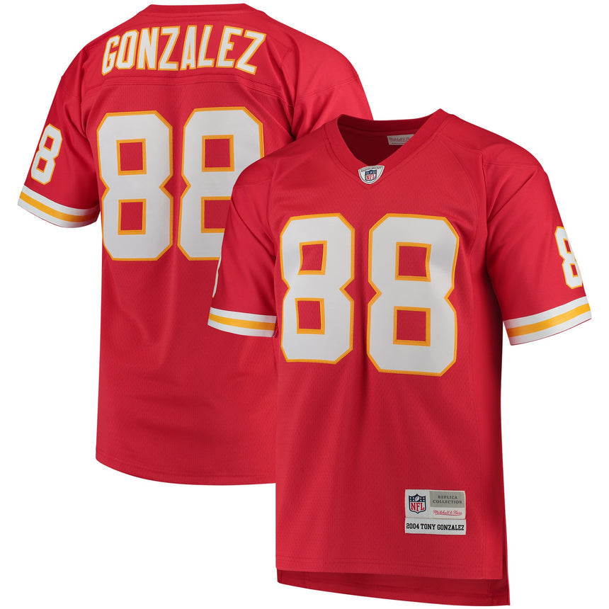 Men's Kansas City Chiefs Tony Gonzalez Mitchell & Ness Red Retired Player Replica Jersey