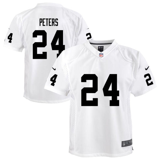 Marcus Peters Las Vegas Raiders Nike Youth Team Game Jersey - White