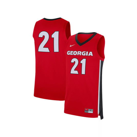 Men's Georgia Bulldogs Replica #21 Basketball Jersey -Red