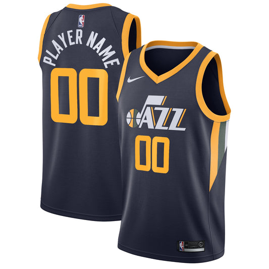 Utah Jazz Nike Swingman Custom Jersey Navy - Icon Edition