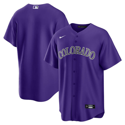 Men's  Nike Rockies Alternate Replica Team Jersey - Purple