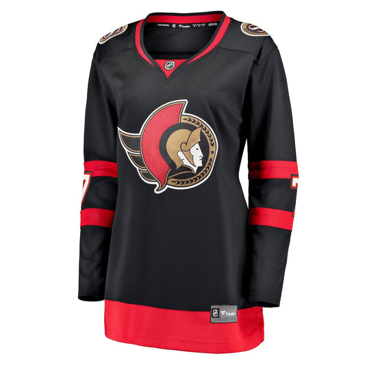 Women's Brady Tkachuk Fanatics Senators 2020/21 Home Premier Breakaway Jersey - Black