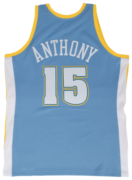 Men's Anthony Carmelo Mitchell & Ness Nuggets Swingman Jersey - Light Blue