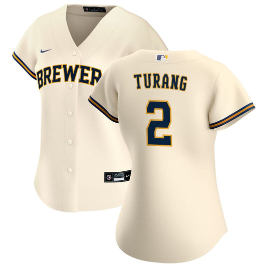 Brice Turang Milwaukee Brewers Nike Women's Home Replica Jersey - Cream