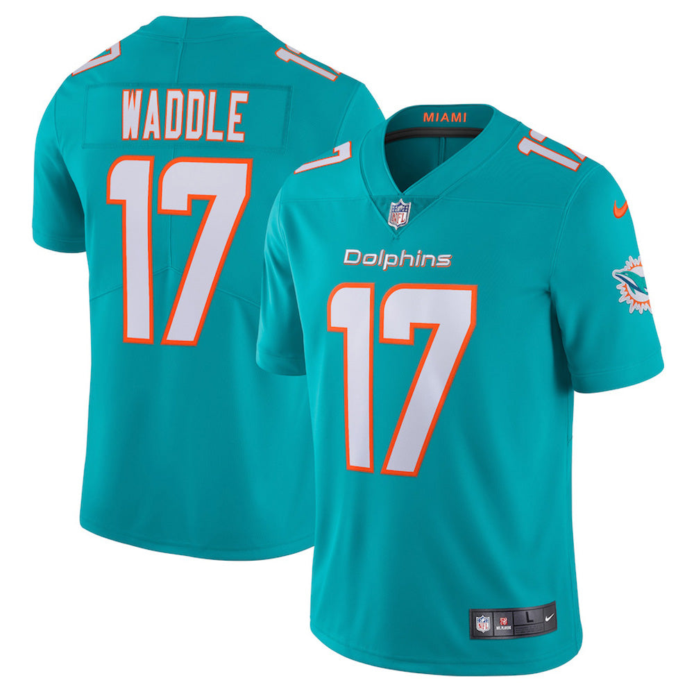 Youth Miami Dolphins Jaylen Waddle Vapor Jersey - Aqua