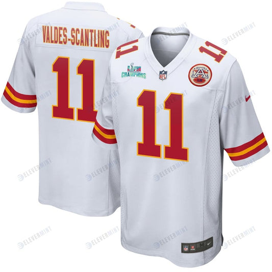 Marquez Valdes-Scantling 11 Kansas City Chiefs Super Bowl LVII Champions Men Game Jersey - White