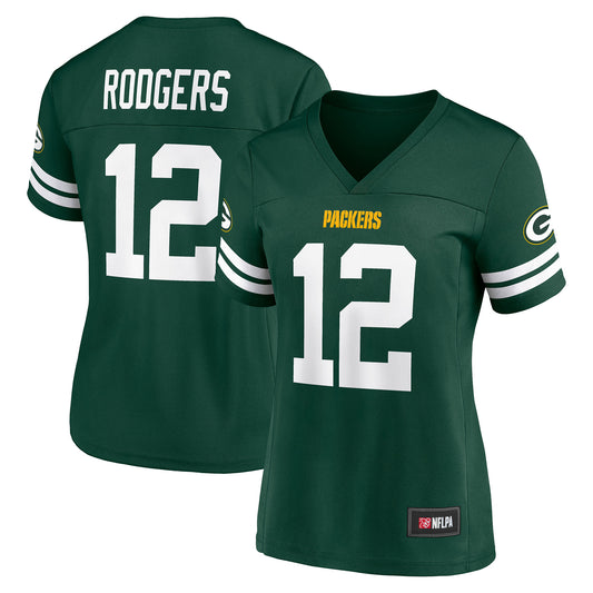 Women's Aaron Rodgers Green Green Bay Packers Game Time Player Jersey