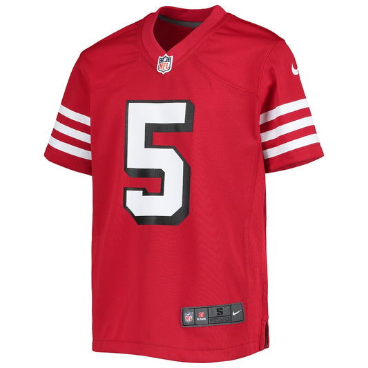 Boys' Grade School Trey Lance Nike 49ers Game Jersey - Red