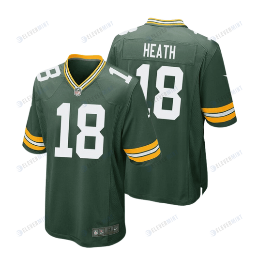 Malik Heath 18 Green Bay Packers Men Home Game Jersey - Green