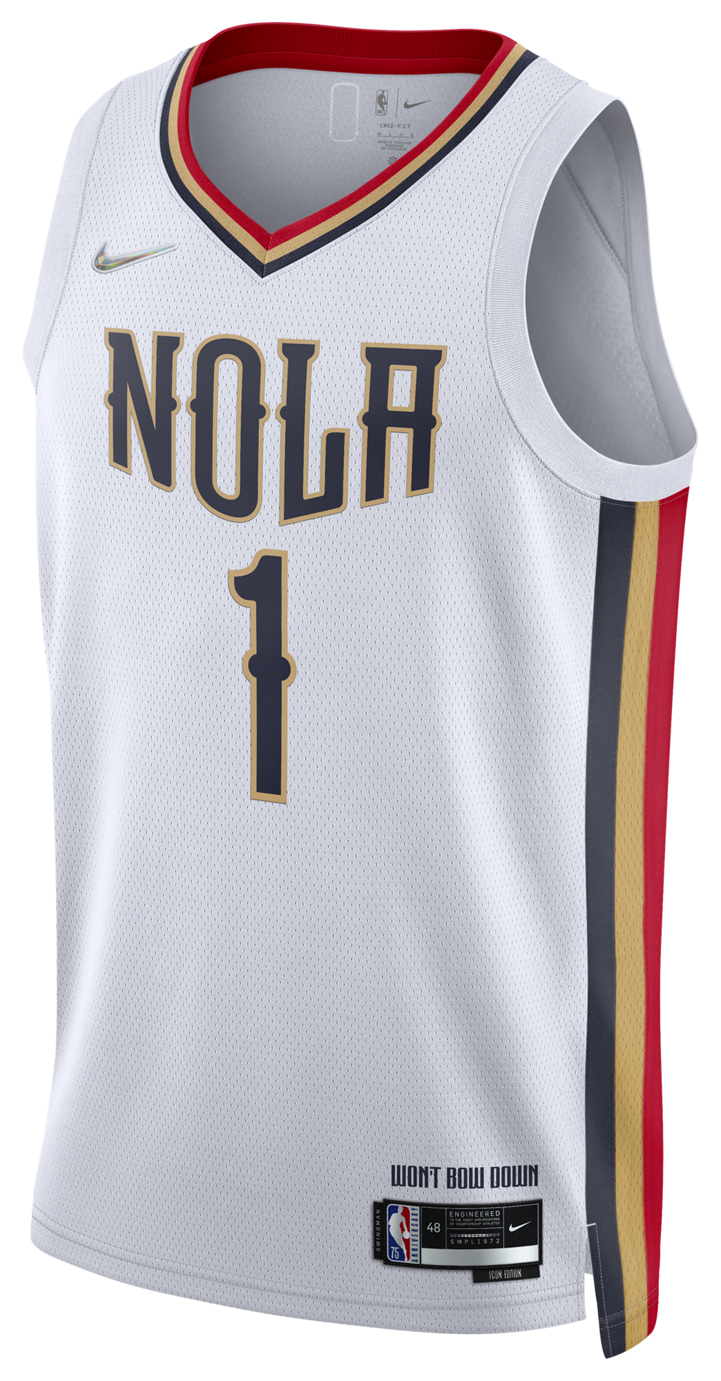 Men's  Nike Pelicans Moment Swingman Jersey - White