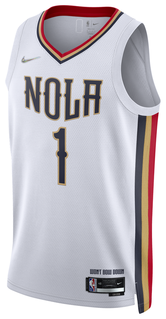 Men's  Nike Pelicans Moment Swingman Jersey - White