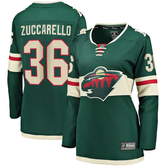 Mats Zuccarello Minnesota Wild Fanatics Branded Women's 2017 Breakaway Player Jersey - Green