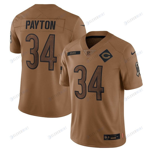 Walter Payton 34 Chicago Bears 2023 Salute To Service Limited Jersey - Brown