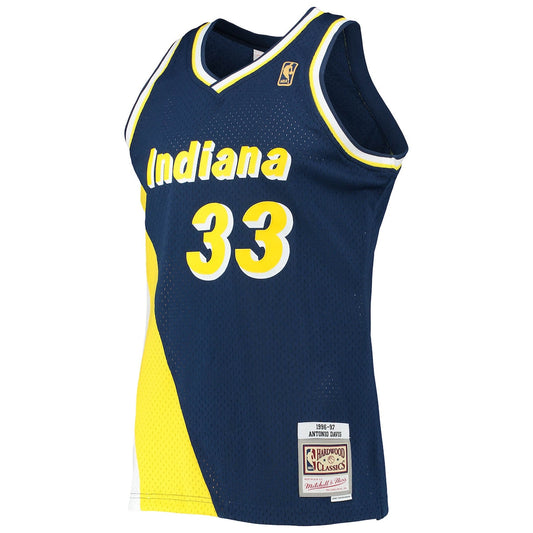 Men's Antonio Davis Mitchell & Ness Pacers 1999/00 Hardwood Classics Swingman Jersey - Navy