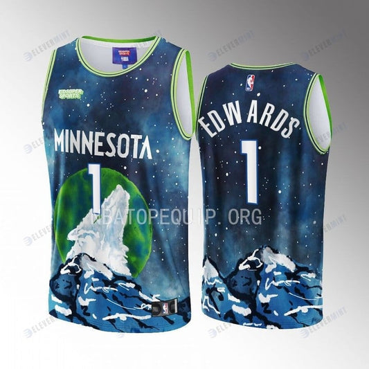 Anthony Edwards 1 Minnesota Timberwolves NBA & KidSuper Studios Unisex Hometown Jersey