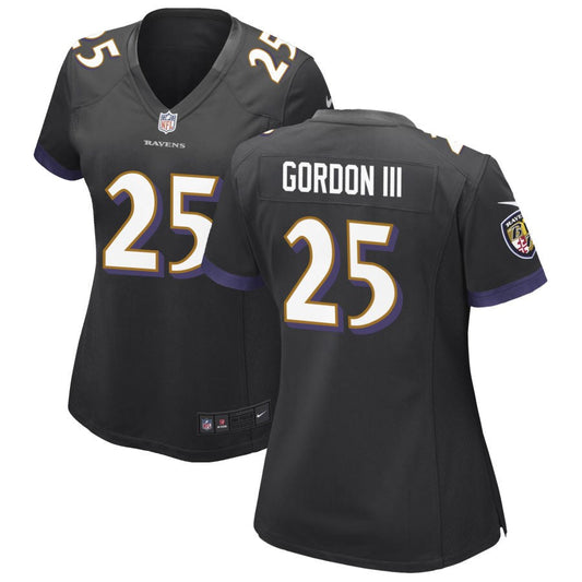 Melvin Gordon III Baltimore Ravens Nike Women's Alternate Game Jersey - Black