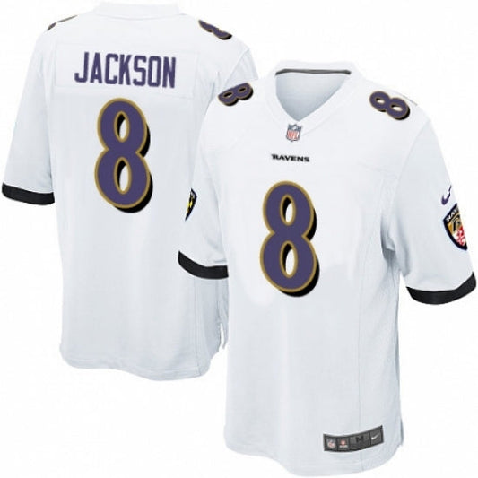 Men's Baltimore Ravens Lamar Jackson Game Jersey White