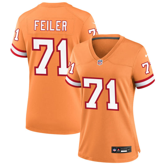 Matt Feiler Tampa Bay Buccaneers Nike Women's Throwback Game Jersey - Orange