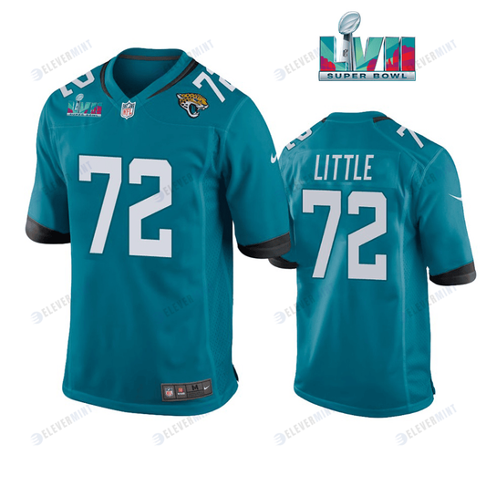 Walker Little 72 Jacksonville Jaguars Super Bowl LVII Super Bowl LVII Teal Men Game Jersey