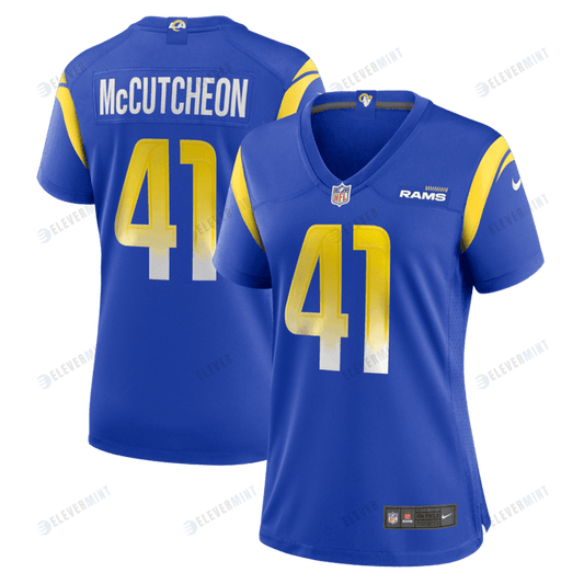 Cameron McCutcheon 41 Los Angeles Rams Women's Game Jersey - Royal