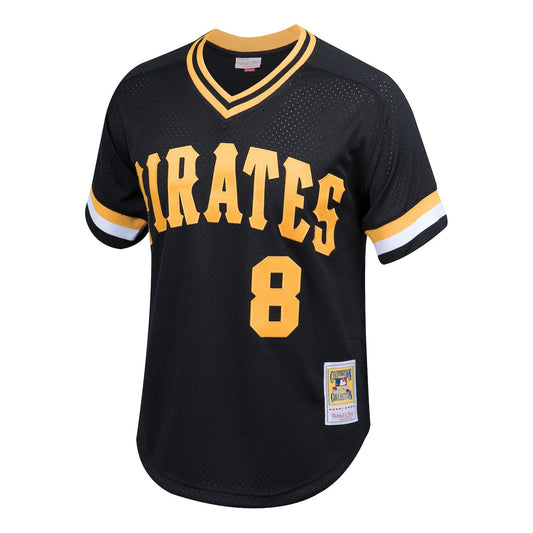 Boys' Grade School Willie Stargell Mitchell & Ness Pirates Cooperstown Mesh Batting Practice Jersey - Black