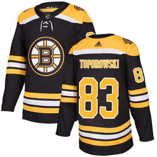 Luke Toporowski Boston Bruins adidas Authentic Jersey - Black