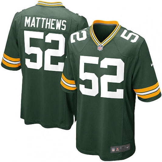 Men's Green Bay Packers Clay Matthews Game Jersey Green