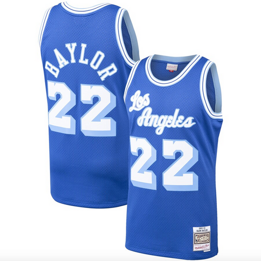 Men's Los Angeles Lakers Elgin Baylor Mitchell & Ness Royal Hardwood Classics 1960-61 Swingman Jersey