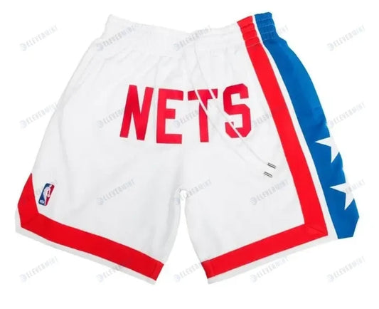 Brooklyn Nets NBA Retro Shorts - White