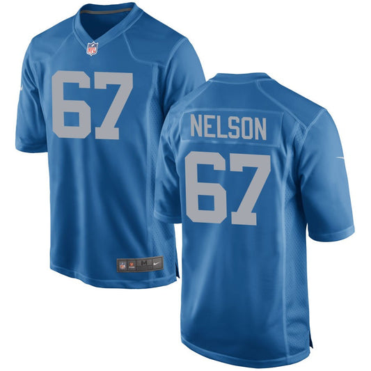 Matt Nelson Detroit Lions Nike Throwback Game Jersey - Blue