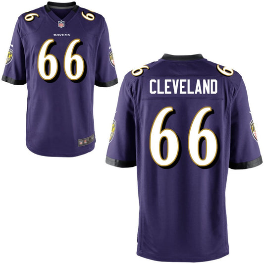 Ben Cleveland Baltimore Ravens Nike Youth Game Jersey - Purple