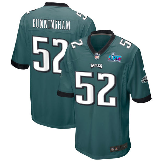 Zach Cunningham Philadelphia Eagles Nike Super Bowl LVII Game Jersey - Midnight Green