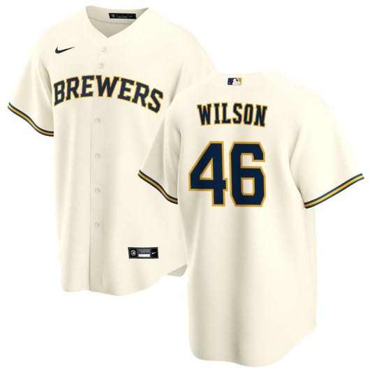 Bryse Wilson Milwaukee Brewers Nike Youth Home Replica Jersey - Cream