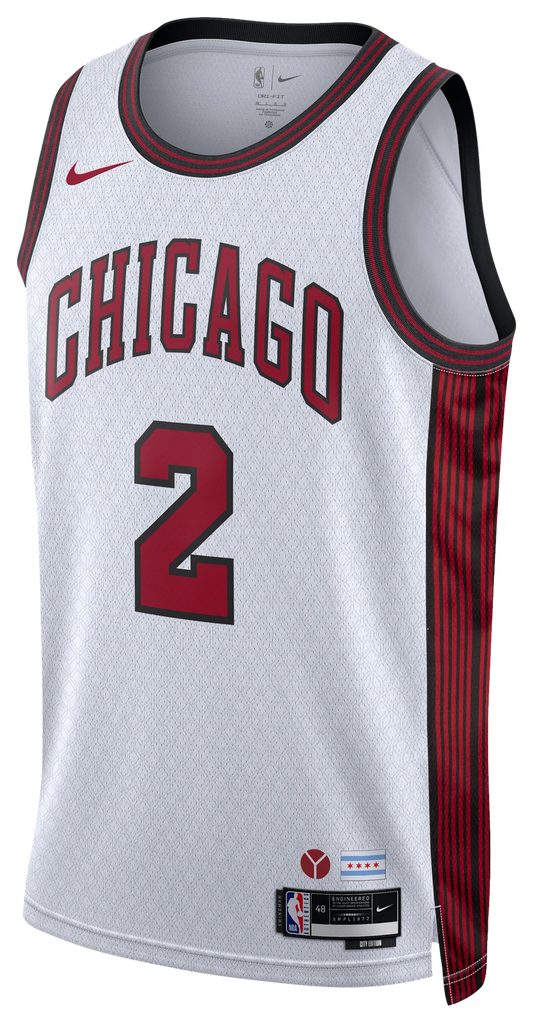 Men's Ball Lonzo Nike Bulls Swingman Jersey - White