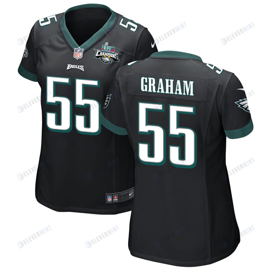 Brandon Graham 55 Philadelphia Eagles Super Bowl LVII Champions 2 Stars Women Game Jersey - Black