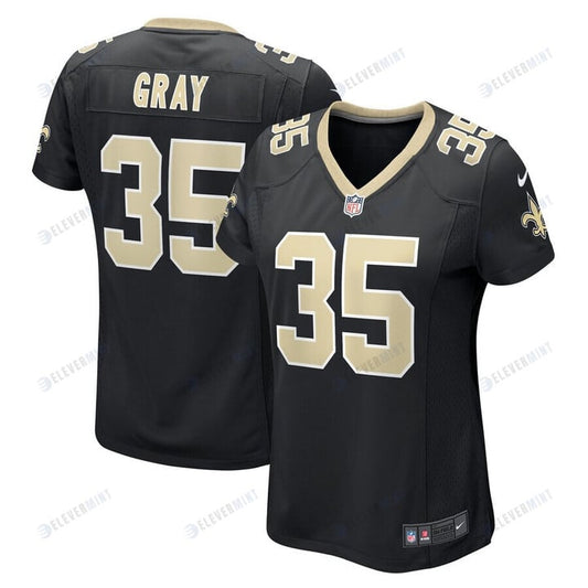 Vincent Gray 35 New Orleans Saints Women's Game Player Jersey - Black